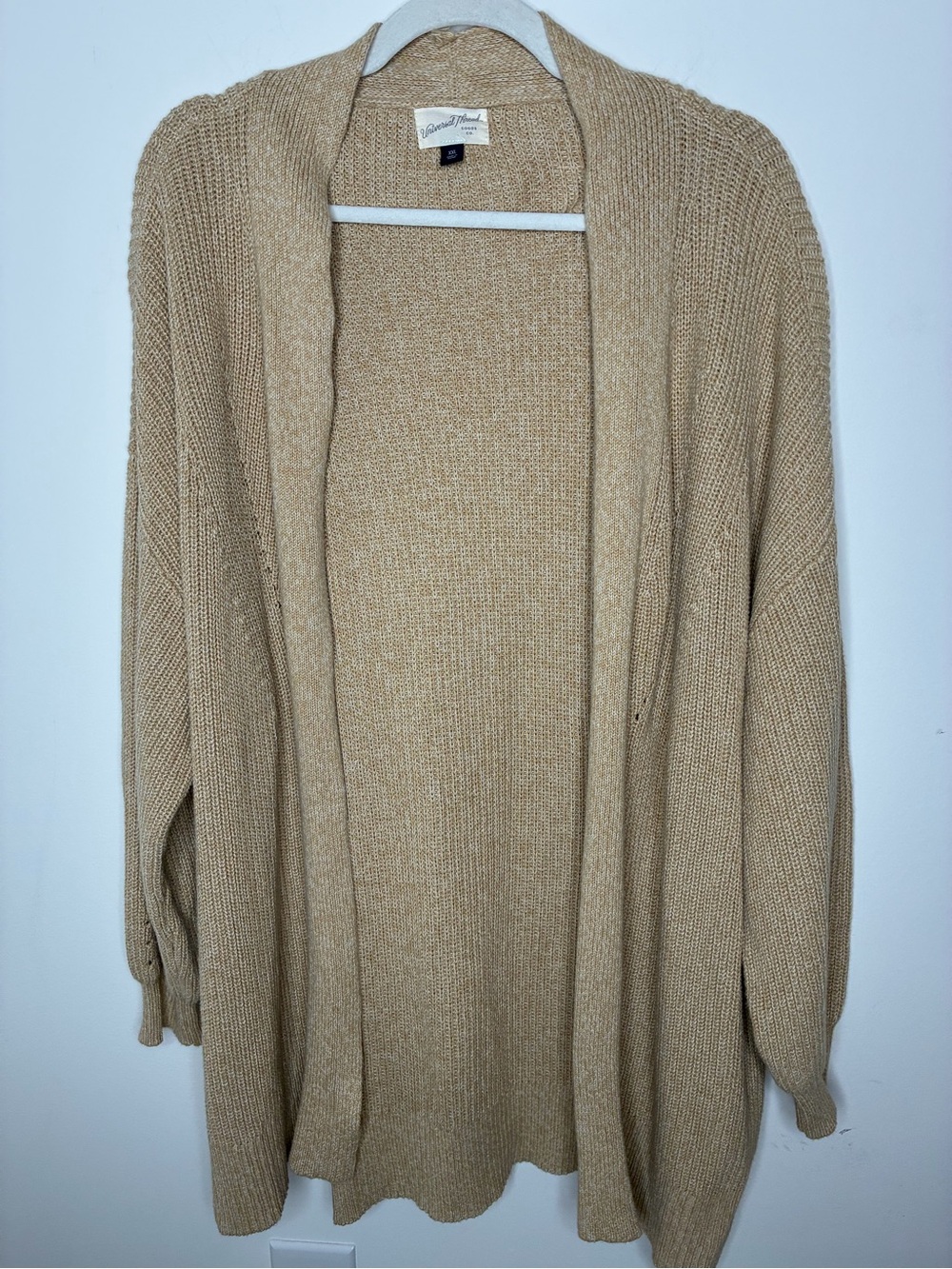 Universal Thread Beige Open-Front Ribbed Cardigan - Picture 2 of 10